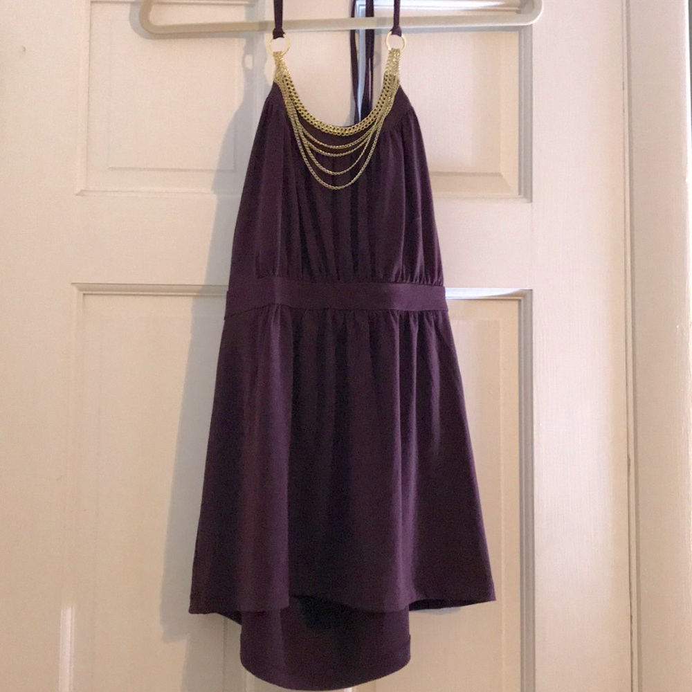 Purple halter top